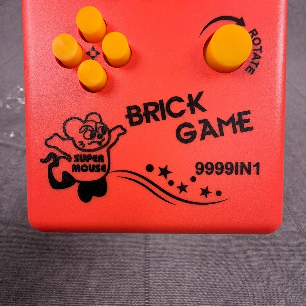 Retro Brick Video Game 9999 in 1 Handheld Tetris Style‎ Orange Toy With Box